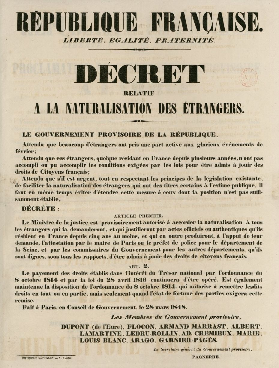 La Liste Des Decrets De Naturalisation AUTOMASITES